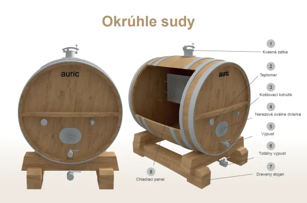 g.  DREVENÝ DUBOVÝ  SUD 6 000 L - okrúhly 3