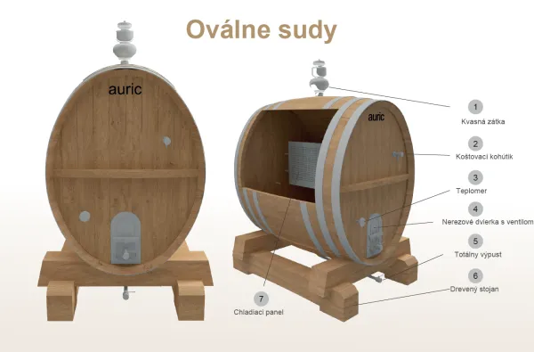 d. DREVENÝ DUBOVÝ SUD  3 000 L - oválny 6